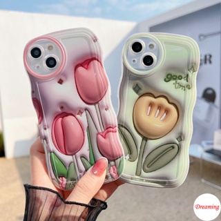 เคสโทรศัพท์มือถือ ลายดอกทิวลิป สีเหลือง สีชมพู สําหรับ OPPO Reno 8T 8 7 6 5 4 4G 5G F11 Pro F9 F1S F7 F5 Youth