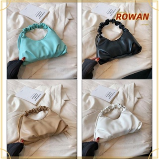 Rowans กระเป๋าถือ กระเป๋าสะพายไหล่ หนัง Pu ทรงโท้ท จุของได้เยอะ สีพื้น สไตล์มินิมอล สําหรับสตรี