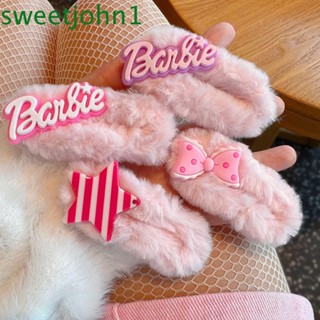 Sweetjohn กิ๊บติดผม รูปกรงเล็บตุ๊กตาบาร์บี้ หัวใจ สีชมพู สําหรับผู้หญิง Y2k