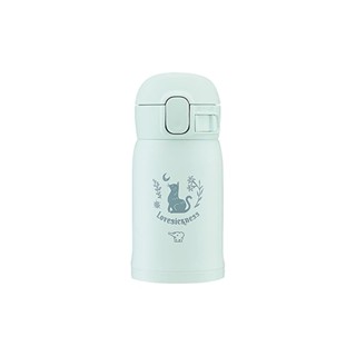 ZOJIRUSHI Water Bottle One Touch Stainless Steel Mug Seamless 0.24L Water Green SM-WP24-GM