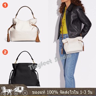 Andy Crossbody Bag Carriage print CA164 CA213 ผู้หญิง กระเป๋าสะพายข้าง COAC H กระเป๋าถือ หนังแท้ ความจุสูง