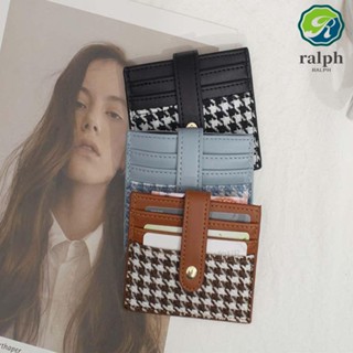 Ralph กระเป๋าสตางค์ หนัง PU ลายสก๊อต ขนาดเล็ก ใส่บัตรได้หลายช่อง ใส่เหรียญได้ สําหรับผู้หญิง