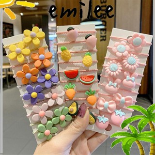 EMILEE 10 ชิ้น / เซต ยางรัดผม เครื่องประดับผม ยืดหยุ่น เจ้าหญิง ที่คาดผม Kawaii ที่คาดผม