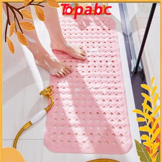 Top แผ่นรองอาบน้ํา PVC ปลอด BPA กันลื่น ทนทาน พร้อมถ้วยดูด 88x40 ซม. สําหรับห้องน้ํา ห้องครัว