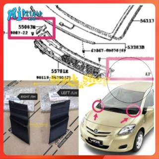 Rto1pcs Toyota Vios NCP93 2008-2013 ฝาครอบด้านข้างที่ปัดน้ําฝน / ฝาครอบตะแกรงที่ปัดน้ําฝน (ใหม่) ฝาครอบบานพับฝากระโปรงเครื่องยนต์