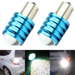 หลอดไฟถอยหลังรถยนต์ LED 1156 BA15S P21W 7W สีขาว 2 ชิ้น ☆Hengma_time