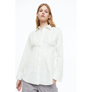 H&amp;M  Woman Tapered-waist poplin shirt 1115062_2