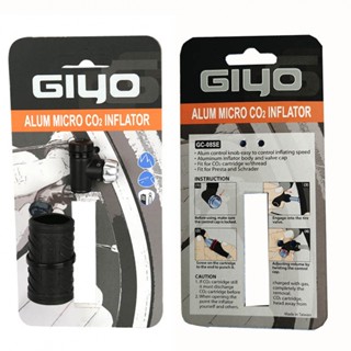 หัวฉีดอากาศ GIYO CO2 Inflator อลูมิเนียมอัลลอยด์ + ยางอลูมิเนียมปั๊มยาง