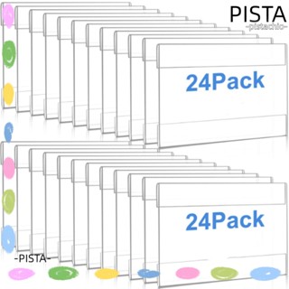 Pista กรอบป้ายพลาสติกอะคริลิค แนวนอน 24 แพ็ค 24 แพ็ค