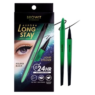 PBCOSMOSHOP Browit  Aurora Long Stay Eyeliner 0.5g ออโรร่า ลอง สเตย์ อายไลน์เนอร์หัวพู่กัน ติดทนกันน้ำ