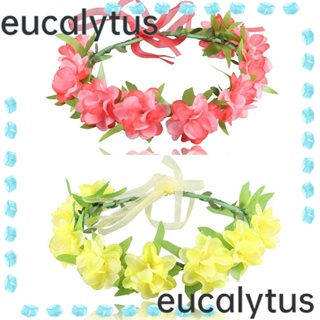 Eucalytus1 พวงหรีดผมเจ้าสาว ดอกไม้สี ที่คาดผม งานแต่งงาน หน้าผาก เครื่องประดับผม ที่คาดผม ผู้หญิง เด็กผู้หญิง