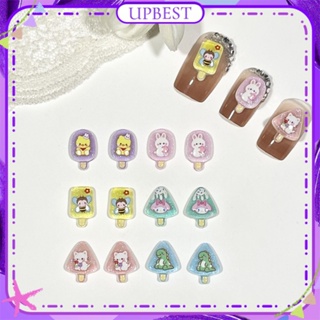 ♕ 50pcs Nail Art Luminous Sanrio Series Jewelry Cartoon Ice Cream Small Animal Painted Resin Nail Decoration Manicure Tool For Nail Shop 14 Designs UPBEST