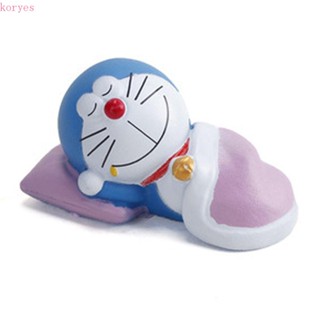 ฟิกเกอร์การ์ตูนอนิเมะ KORYES Sleeping Doraemon ของเล่นสําหรับเด็ก