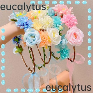 Eucalytus1 ที่คาดผมเจ้าสาว พวงหรีดเจ้าสาว ที่คาดผม งานแต่งงาน มงกุฏ ดอกไม้ พวงหรีด ที่คาดผม