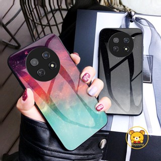 เคสโทรศัพท์มือถือแบบแก้วแข็ง ลายดาว ท้องฟ้ากลางคืน แนวโรแมนติก สําหรับ Huawei Nova Y91 Y70 Y90 Y61 Honor X9A X9 4G X8 5G X6 Magic 5 Lite