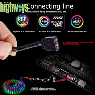 สายเคเบิลเชื่อมต่อ 12V 4Pin 5V 3Pin RGB สําหรับเมนบอร์ด Giga Microstar A-sus [highways.th]