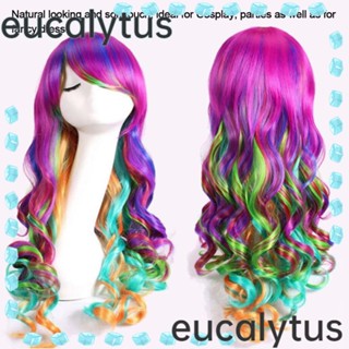 Eucalytus1 วิกผมหยิก สีรุ้ง สําหรับผู้หญิง