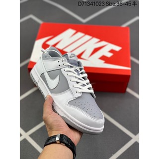 Nk Dunk Low "White Gray" รองเท้าสเก็ตบอร์ดลําลอง DJ6188 003 36-45