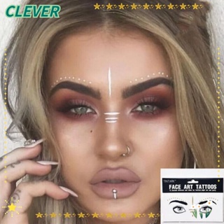 Clever สติกเกอร์คริสตัล รูปใบหน้า สไตล์โบฮีเมียน สําหรับตกแต่งเวที ร่างกาย คิ้ว DIY