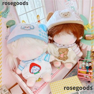 Rosegoods1 เสื้อผ้าตุ๊กตา ผ้าฝ้าย แฮนด์เมด DIY สําหรับตุ๊กตาไอดอล 20 ซม.