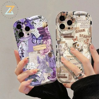 เคสโทรศัพท์มือถือ ซิลิโคน ลายฉลากผีเสื้อ สไตล์วินเทจ สําหรับ VIVO Y27 4G Y27 5G Y02 Y35 Y36 Y56 Y22 Y22S Y12 Y20 Y21 Y33S Y30 Y15 Y15S Y15A Y16 Y12A Y72 Y11 Y21A Y50 Y20A Y91C