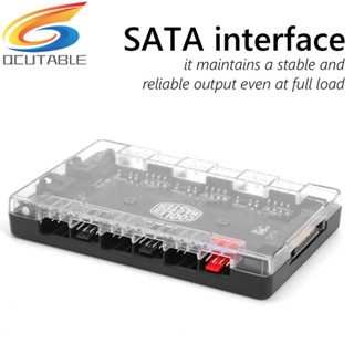 [Qcutable.th] อะแดปเตอร์แยกฮับพัดลม 1 เป็น 6 PWM ARGB 4 Pin PWM 3 Pin RGB