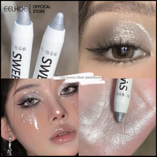 Sweet Mint Flash Eye Shadow Stick Multi-use Eye Head Brightening Pearlescent Silkworm Pen Waterproof Sink Eye Shadow Stick White Eyeliner Pen Pencil -eelhoe