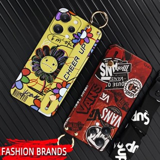 Silicone Fashion Design Phone Case For Redmi12 4G Durable Waterproof Dirt-resistant Lanyard protective trendy Anti-knock