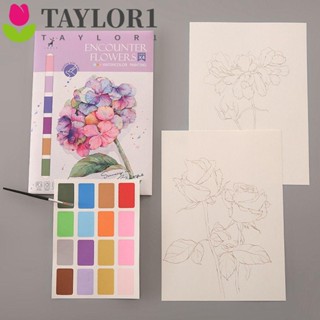 Taylor1 Gouache สมุดวาดภาพระบายสีน้ํา กระดาษพิเศษ พร้อมแปรง DIY