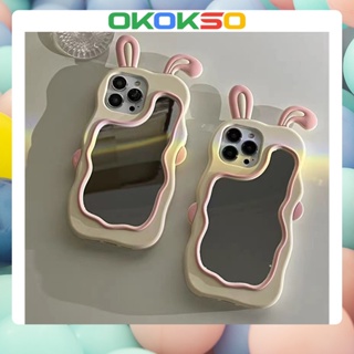 [OKOKSO] ใหม่ เคสโทรศัพท์มือถือนิ่ม กันกระแทก ลายการ์ตูนกระต่ายหูพับได้ สําหรับ OPPO Reno9 Reno8 Reno7pro reno6 7z 5 R17 สไตล์คู่รัก 4Z 5G F11 A31 A3S A77