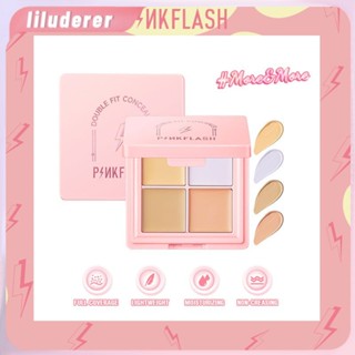 Pinkflash คอนซีลเลอร์ 4 สีน้ำหนักเบาปกปิดรอยสิวร่องน้ำตาและเบ้าตาดำรองพื้นปรับผิวหน้าให้กระจ่างใส HO