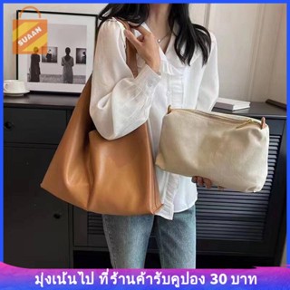 พร้อมส่ง กระเป๋าสะพายไหล่ กระเป๋าถือ ขนาดใหญ่ เข้ากับทุกการแต่งกาย แฟชั่นเรียบง่าย สไตล์เรโทร สําหรับสตรี