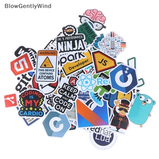 Blowgentlywind สติกเกอร์ Java โปรแกรมเมอร์ DIY สําหรับติดตกแต่งกระเป๋าเดินทาง แล็ปท็อป กีตาร์ รถยนต์ 50 ชิ้น BGW