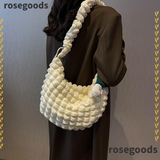 Rosegoods1 กระเป๋าสะพายไหล่ นิ่ม ทรงโท้ท