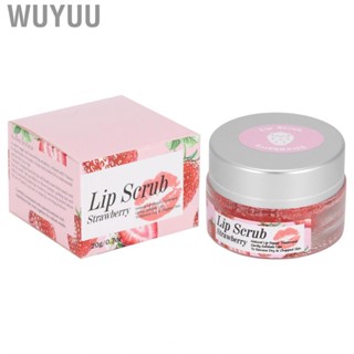 Wuyuu Lip Scrub  Natural Gentle Overnight Strawberry Care  for Dry and Cracked Lips