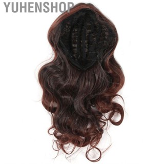 Yuhenshop Long Wavy Wig Synthetic With Air Bangs For Women Cosplay Party