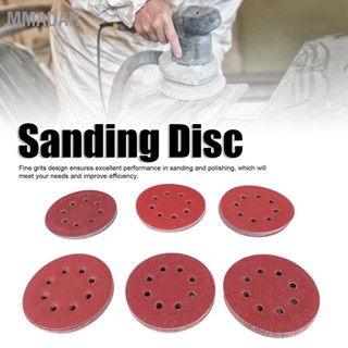 MMADAR 60Pcs Sanding Disc 5in 8 Hole 6 ประเภทกระดาษทราย Hook and Loop Fastener กระดาษทรายกลมสำหรับขัด