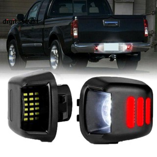 หลอดไฟ SMD LED สีแดง สําหรับติดป้ายทะเบียนรถยนต์ Nissan Navara D40 2005-2016 2 ชิ้น