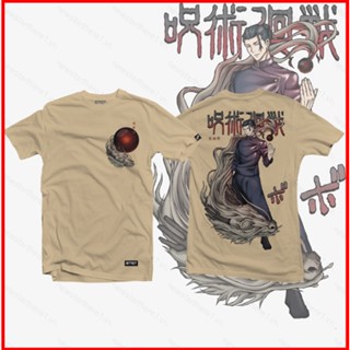 Ere1 เสื้อยืดแขนสั้นลําลอง พิมพ์ลายกราฟิกอนิเมะ Jujutsu Kaisen Suguru Geto พลัสไซซ์ แฟชั่นสําหรับผู้ชาย และผู้หญิง