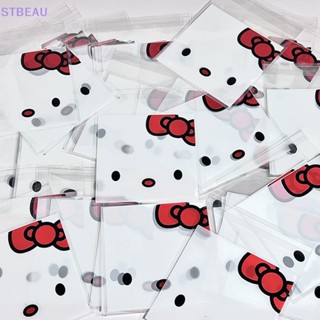 [cxSTBEAU] ถุงพลาสติกใส ลาย Hello Kitty เกรดอาหาร ใช้ซ้ําได้ สําหรับใส่เครื่องประดับ ของขวัญ คุกกี้ 100 ชิ้น