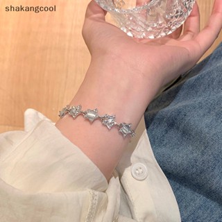 Shakangcool ใหม่ สร้อยข้อมือ โอปอล ดาว สไตล์เกาหลี สวยหรู สําหรับผู้หญิง คู่รัก SGL