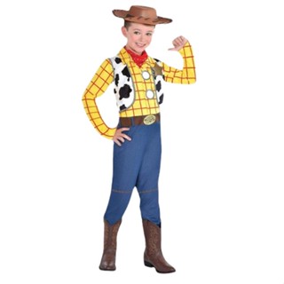 Woody Four Piece Se International เครื่องแต่งกายคอสเพลย์ Toy Story 4 Woody Tracys สําหรับเด็ก