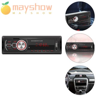 Mayshow เครื่องเล่น MP3 ในรถยนต์ 12V FM/USB/AUX โฮสต์เครื่องเสียงสเตอริโอ แผงหน้าปัดในตัว หน่วยหัวเครื่องเสียงในแดชบอร์ด