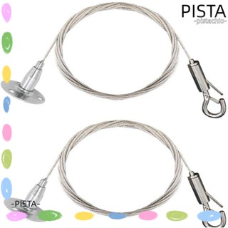 Pista ชุดกรอบกระจก 2 ชิ้น ลวดสเตนเลส 2 เมตร X1.5 มม. สําหรับแขวนรูปภาพ