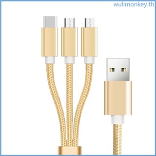 Wu สายเคเบิลอะแดปเตอร์แยก Usb 2 0 TypeA ตัวผู้ เป็น 2 Micro Usb ตัวผู้ รองรับการชาร์จความเร็วสูง