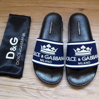 Dolce &amp; Gabbana รองเท้าแตะลําลอง กันลื่น เหมาะกับเดินชายหาด แฟชั่นฤดูร้อน สําหรับผู้ชาย และผู้หญิง 2023