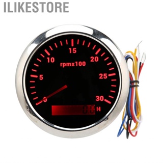 Ilikestore Tachometer Gauge 3000RPM Marine DC 9‑32V for Car RV Boat Yacht