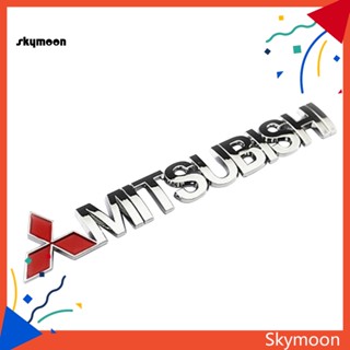 Skym* สติกเกอร์ 3D สีเงิน ป้องกันสนิม สําหรับติดตกแต่งรถยนต์ Mitsubishi