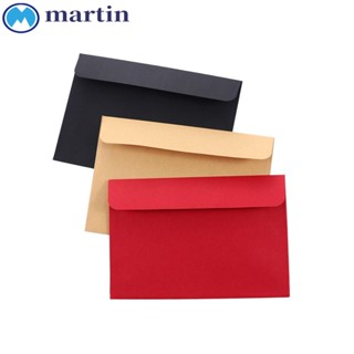 Martin ซองจดหมาย สีดํา สีแดง สไตล์ยุโรปวินเทจ สําหรับโรงเรียน สํานักงาน ธุรกิจ เครื่องเขียน