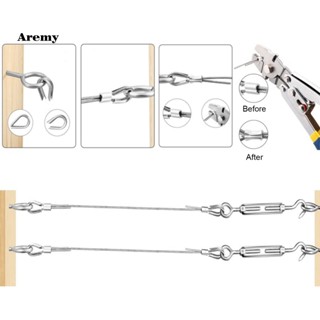 Arem Guy ชุดแหวนปรับความตึงสายไฟ สเตนเลส แข็งแรง เชื่อถือได้ สําหรับแขวนสายไฟ สวน